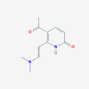 molecular formula C11H14N2O2 B1623068 2(1H)-Pyridinone, 5-acetyl-6-[2-(dimethylamino)ethenyl]- CAS No. 88877-00-3