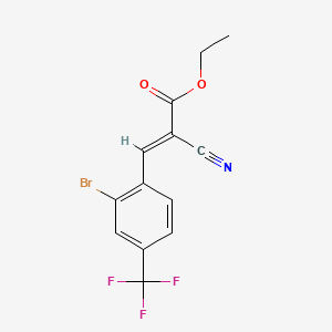 Ethyl 3-(2-bromo-4-(trifluoromethyl)phenyl)-2-cyanoacrylate