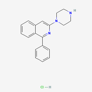 molecular formula C19H20ClN3 B1623211 1-Phenyl-3-(1-piperazinyl)isoquinoline monohydrochloride CAS No. 72736-13-1