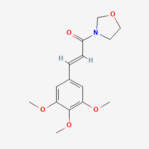 molecular formula C15H19NO5 B1623215 Oxazolidine, 3-(3,4,5-trimethoxycinnamoyl)-, trans- CAS No. 38943-53-2