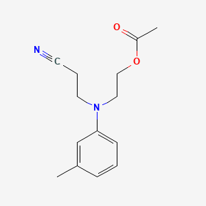 molecular formula C14H18N2O2 B1623246 Propanenitrile, 3-[[2-(acetyloxy)ethyl](3-methylphenyl)amino]- CAS No. 51228-92-3