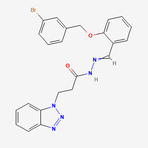 3-(benzotriazol-1-yl)-N-[[2-[(3-bromophenyl)methoxy]phenyl]methylideneamino]propanamide