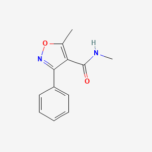 molecular formula C12H12N2O2 B1623319 N,5-Dimethyl-3-phenyl-4-isoxazolecarboxamide CAS No. 60986-88-1