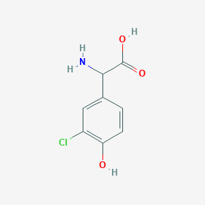 molecular formula C8H8ClNO3 B1623339 Amino-(3-chloro-4-hydroxy-phenyl)-acetic acid CAS No. 943-31-7