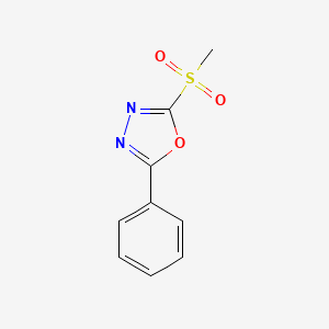 molecular formula C9H8N2O3S B1623343 2-(Methylsulfonyl)-5-phenyl-1,3,4-oxadiazole CAS No. 23767-32-0