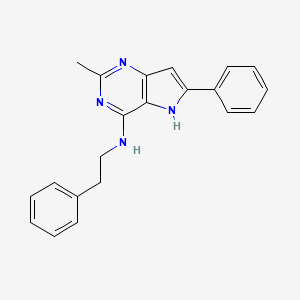 5H-Pyrrolo(3,2-d)pyrimidin-4-amine, 2-methyl-6-phenyl-N-(2-phenylethyl)-