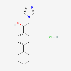 molecular formula C17H23ClN2O B1623395 N-(4-Cyclohexyl-alpha-hydroxyphenethyl)imidazole hydrochloride CAS No. 77234-84-5