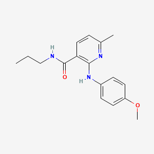Nicotinamide, 2-(p-anisidino)-6-methyl-N-propyl-