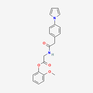Glycine, N-((4-(1H-pyrrol-1-yl)phenyl)acetyl)-, 2-methoxyphenyl ester