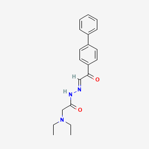 molecular formula C20H23N3O2 B1623442 N,N-Diethylglycine (p-phenylphenacylidene)hydrazide CAS No. 5956-92-3