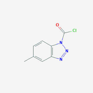 molecular formula C8H6ClN3O B162352 5-Methyl-1H-benzotriazole-1-carbonyl chloride CAS No. 130385-00-1