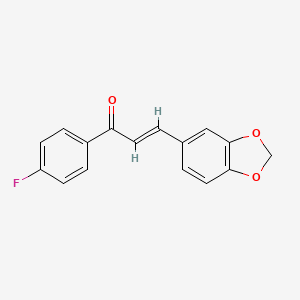 molecular formula C16H11FO3 B1623548 3-Benzo[1,3]dioxol-5-YL-1-(4-fluorophenyl)prop-2-EN-1-one CAS No. 7397-23-1
