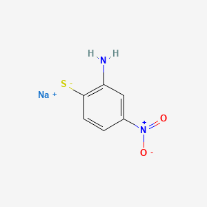 molecular formula C6H5N2NaO2S B1623568 Benzenethiol, 2-amino-4-nitro-, monosodium salt CAS No. 55720-21-3