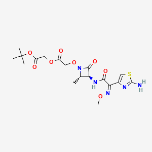 molecular formula C18H25N5O8S B1623573 Gloximonam CAS No. 90850-05-8
