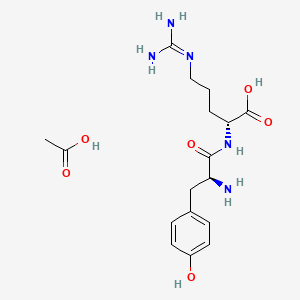 molecular formula C17H27N5O6 B1623574 d[-Arg-2]KYOTORPHAN ACETATE CAS No. 74872-77-8