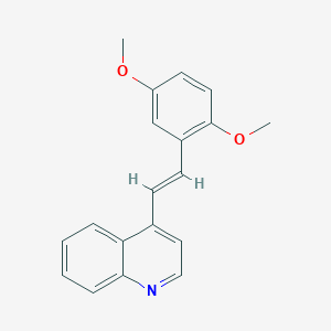 molecular formula C19H17NO2 B1623580 Quinoline, 4-(2,5-dimethoxystyryl)- CAS No. 2859-52-1