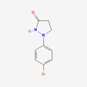 molecular formula C9H9BrN2O B1623590 1-(4-Bromophenyl)pyrazolidin-3-one CAS No. 24834-98-8