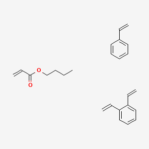 molecular formula C25H30O2 B1623613 1,2-Bis(ethenyl)benzene;butyl prop-2-enoate;styrene CAS No. 60806-47-5