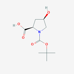 molecular formula C10H17NO5 B162362 (2R,4R)-1-(tert-butoxycarbonyl)-4-hydroxypyrrolidine-2-carboxylic acid CAS No. 135042-12-5