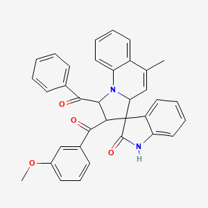 1'-benzoyl-2'-(3-methoxybenzoyl)-5'-methylspiro[1H-indole-3,3'-2,3a-dihydro-1H-pyrrolo[1,2-a]quinoline]-2-one