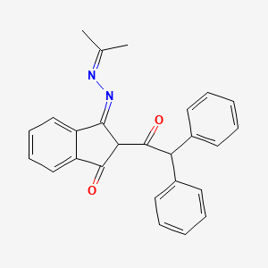 (3Z)-2-(2,2-diphenylacetyl)-3-(propan-2-ylidenehydrazinylidene)inden-1-one