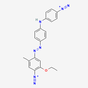 Benzenediazonium, 4-((4-((4-diazoniophenyl)amino)phenyl)azo)-2-ethoxy-5-methyl-