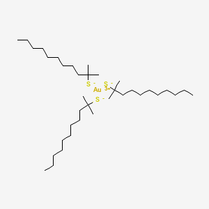 molecular formula C36H75AuS3 B1623678 Gold tris(tert-dodecanethiolate) CAS No. 43126-82-5