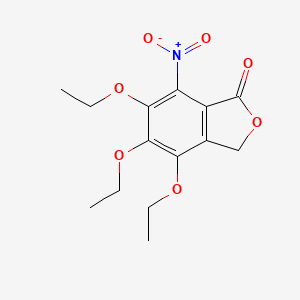 molecular formula C14H17NO7 B1623681 4,5,6-Triethoxy-7-nitrophthalide CAS No. 4995-54-4