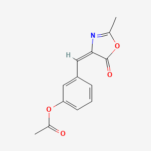 molecular formula C13H11NO4 B1623684 [3-[(E)-(2-methyl-5-oxo-1,3-oxazol-4-ylidene)methyl]phenyl] acetate CAS No. 41888-66-8