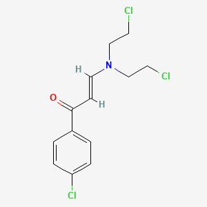 molecular formula C13H14Cl3NO B1623711 2-Propen-1-one, 3-(bis(2-chloroethyl)amino)-1-(4-chlorophenyl)- CAS No. 20266-88-0