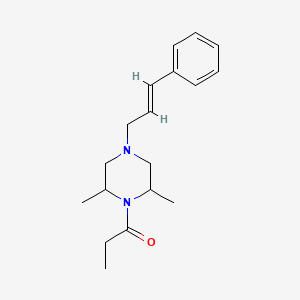 4-Cinnamyl-2,6-dimethyl-1-propionyl-piperazine