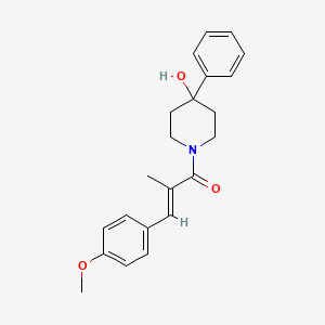 1-(3-(4-Methoxyphenyl)-2-methyl-1-oxo-2-propenyl)-4-phenyl-4-piperidinol