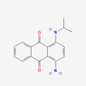 molecular formula C17H16N2O2 B1623749 1-Amino-4-((1-methylethyl)amino)anthraquinone CAS No. 62649-65-4