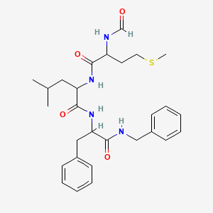 N-[1-(benzylamino)-1-oxo-3-phenylpropan-2-yl]-2-[(2-formamido-4-methylsulfanylbutanoyl)amino]-4-methylpentanamide