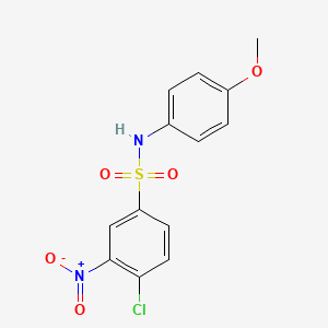 molecular formula C13H11ClN2O5S B1623769 4-Chloro-N-(4-methoxy-phenyl)-3-nitro-benzenesulfonamide CAS No. 30751-26-9
