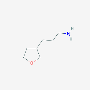 molecular formula C7H15NO B1623775 3-(Tetrahydrofuran-3-yl)propan-1-amine CAS No. 684221-29-2