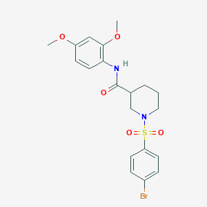 1-(4-bromophenyl)sulfonyl-N-(2,4-dimethoxyphenyl)piperidine-3-carboxamide