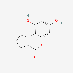molecular formula C12H10O4 B1623779 7,9-dihydroxy-2,3-dihydrocyclopenta[c]chromen-4(1H)-one CAS No. 83688-40-8