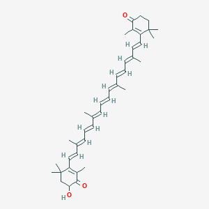 molecular formula C40H52O3 B162380 4,4'-Diketo-3-hydroxy-beta-carotene CAS No. 4418-72-8