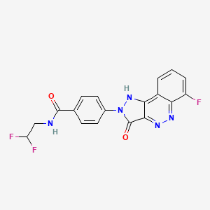 N-(2,2-Difluoroethyl)-4-(6-fluoro-3-oxo-1H-pyrazolo[4,3-c]cinnolin-2(3H)-yl)benzamide
