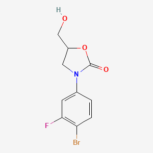 3-(4-Bromo-3-fluorophenyl)-5-hydroxymethyloxazolidin-2-one
