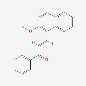 molecular formula C20H16O2 B1623864 (E)-3-(2-methoxynaphthalen-1-yl)-1-phenylprop-2-en-1-one CAS No. 5460-77-5