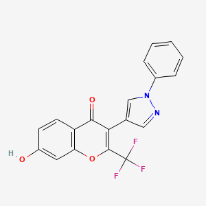 7-Hydroxy-3-(1-phenyl-1H-pyrazol-4-yl)-2-trifluoromethyl-chromen-4-one