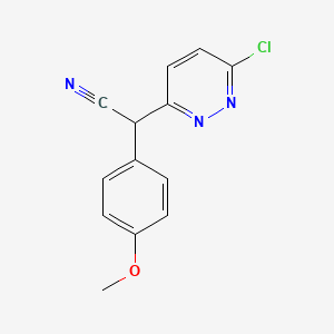 B1623871 2-(6-Chloropyridazin-3-yl)-2-(4-methoxyphenyl)acetonitrile CAS No. 338752-84-4
