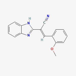 molecular formula C17H13N3O B1623872 1H-Benzimidazol-2-acetonitrile, alpha-((2methoxyphenyl)methylene)- CAS No. 66700-40-1