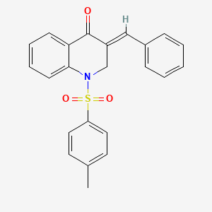 molecular formula C23H19NO3S B1623893 trans-N-Tosyl-3-benzylidene-2,3-dihydro-4-quinolone CAS No. 76263-65-5