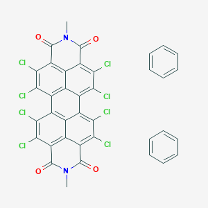 molecular formula C38H18Cl8N2O4 B162392 Benzene-1,2,5,6,7,8,11,12-octachloro-N, N'-dimethylperylene-3,4-9,10-bis(dicarboximide) CAS No. 128044-85-9