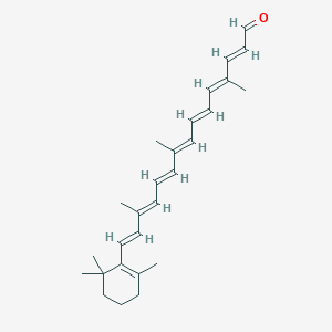 molecular formula C27H36O B162393 10'-Apo-beta-carotenal CAS No. 640-49-3