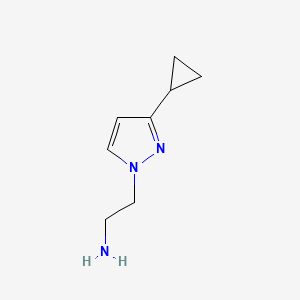 molecular formula C8H13N3 B1623941 2-(3-Cyclopropylpyrazol-1-yl)ethylamine CAS No. 1004451-87-9