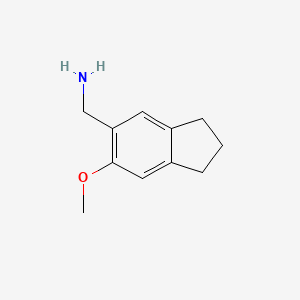 (6-methoxy-2,3-dihydro-1H-inden-5-yl)methanamine